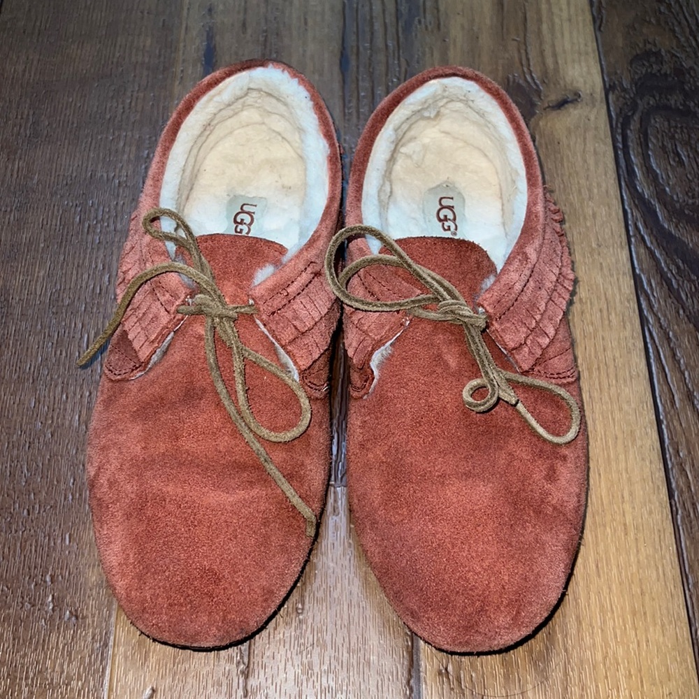 Ugg Moccasin Slippers in Pink Clay